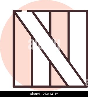 Shimpment Versandkarton, Illustration oder Symbol, Vektor auf weißem Hintergrund. Stock Vektor