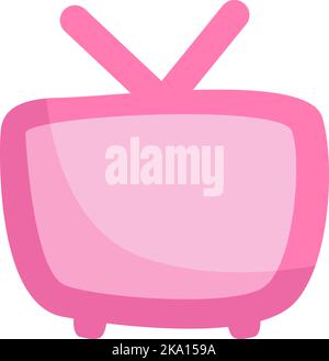 Urlaub TV, Illustration oder Symbol, Vektor auf weißem Hintergrund. Stock Vektor