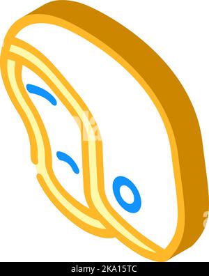 Jethelm Motorrad isometrische Symbol Vektor Illustration Stock Vektor