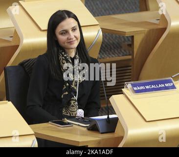 Foto vom 12/05/21 von Mairi McAllan MSP für die SNP, die sagte, dass eine der schlechtesten Aachievements bei Cop26 in Glasgow darin bestand, „das Bewusstsein dafür zu schärfen, dass die Menschen, die am wenigsten für die globale Erwärmung verantwortlich sind, oft diejenigen sind, die unter ihren schlimmsten Folgen leiden“. Junge Menschen aus Ländern, die mit den schlimmsten Auswirkungen des Klimawandels konfrontiert sind, sollen die Möglichkeit erhalten, im Rahmen eines schottischen Regierungsprogramms am Klimagipfel Cop27 teilzunehmen. Ausgabedatum: Montag, 31. Oktober 2022. Stockfoto