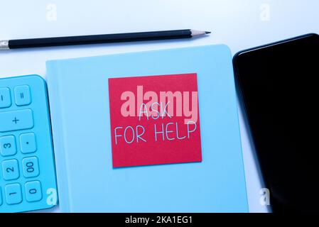 Konzeptionelle Anzeige Bitte um Hilfe. Überblick über das Unternehmen etwas besitzen im Vergleich zu IT-Anleihen Vorteile Nachteile Stockfoto