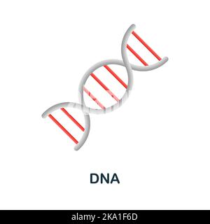 DNA-Symbol. 3D Illustration aus der Medizinsammlung. Kreatives DNA 3D-Symbol für Webdesign, Vorlagen, Infografiken und mehr Stock Vektor