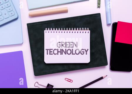 Inspiration zeigt Schild Green Technology. Geschäftskonzept Identifizieren Sie die Anwesenheit oder den unbefugten Zugriff auf Daten Stockfoto