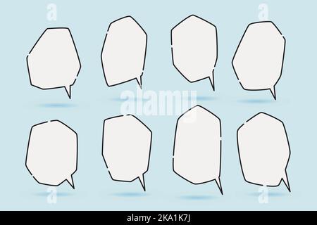 Sprechblase Sprechblase geeignet für Illustration und Comic Stock Vektor