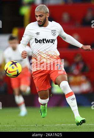 Manchester, Großbritannien. 30. Oktober 2022. Sagte Benrahma von West Ham United während des Spiels in der Premier League in Old Trafford, Manchester. Bildnachweis sollte lauten: Darren Staples/Sportimage Credit: Sportimage/Alamy Live News Stockfoto