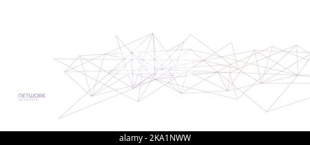 Hintergrund der Verbindung. Netzwerkkonzept mit Punkten und Linien. Vektorgrafik Stock Vektor