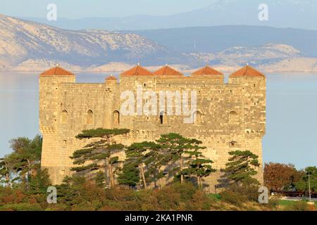 Nehaj Festung in der Altstadt Senj, touristisches Ziel an der Adria, Kroatien. Stockfoto