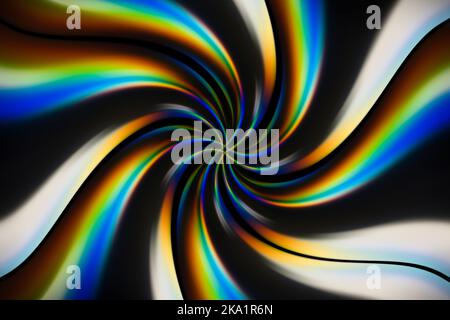 Heller Regenbogen holographische Spirale abstrakter Hintergrund. Mehrfarbiger Banner. Stockfoto