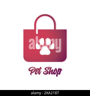 PET Shop Logo Template Design für Pet Store Stock Vektor