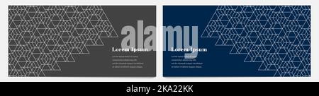 Abstrakter Satz von Dreieck, geometrischer Textur-Hintergrund, Polygonmuster, Netzwerkkonzept Stockfoto