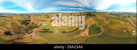 360 dedree Anbaugebiet in peruanischen Pampas, Region Ayacucho. Stockfoto