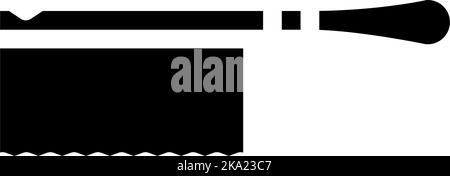 japanische Handsäge Glyphen Symbol Vektor-Illustration Stock Vektor