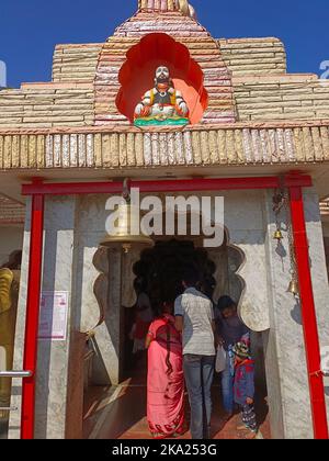 30. Oktober 2022, Pune, Indien, Kanifnath Tempel in der Nähe von Saswad, Shri Kanifnath Maharaj war einer von neun Lehrern im Navnath Sampradaya. Stockfoto