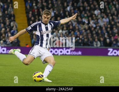 22.. Dezember 2012 - Barclays Premiership - West Bromwich Albion vs. Norwich City - James Morrisson von West Bromwich Albion - Foto: Paul Roberts/Pathos. Stockfoto