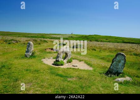 The Famous Men an Tol Standing Stones, West Cornwall, Großbritannien - John Gollop Stockfoto