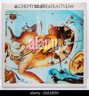 LP-Cover des Alchemy Dire Straits Live-Albums, das 1984 veröffentlicht wurde Stockfoto