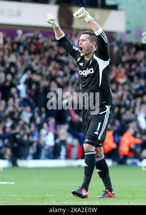 6.. Oktober 2012 - Barclays Premier League - West Bromwich Albion gegen Queens Park Rangers - Ben Foster von West Bromwich Albion feiert ihr 3. Tor (3-1). - Foto: Paul Roberts/Pathos. Stockfoto