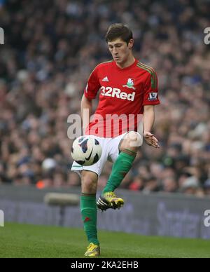 09. März 2013 - Fußball - Barclays Premiership Football - West Bromwich Albion Vs. Swansea City - Ben Davies von Swansea City - Foto: Paul Roberts/Pathos. Stockfoto