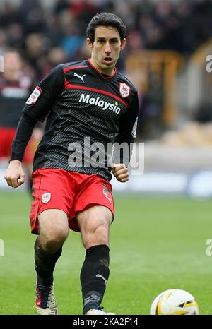 2.. Februar 2013 - npower Championship Football - Wolverhampton Wanderers vs. Cardiff City - Peter Whittingham von Cardiff City - Foto: Paul Roberts/Pathos. Stockfoto