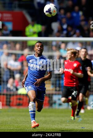 11.. Mai 2014 - Barclays Premier League - Cardiff City gegen Chelsea - Ashley Cole von Chelsea - Foto: Paul Roberts/Pathos. Stockfoto