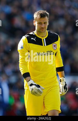 11.. Mai 2014 - Barclays Premier League - Cardiff City gegen Chelsea - Cardiff Keeper David Marshall - Foto: Paul Roberts/Pathos. Stockfoto