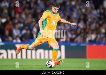 Edgar Gonzalez von Real Betis Balompie während des Fußballspiels der spanischen Meisterschaft La Liga zwischen Real Sociedad und Real Betis Balompie am 30. Oktober 2022 in der reale Arena in San Sebastian, Spanien - Foto: Cesar Ortiz/DPPI/LiveMedia Stockfoto