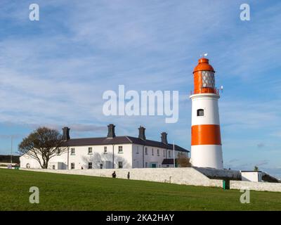 Souter Lighthouse bei South Shields, Tyne und Wear Stockfoto