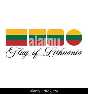 Flagge von Litauen Stock Vektor