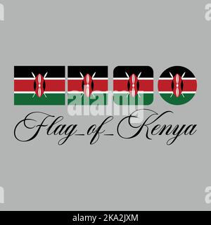Flagge von Kenia Stock Vektor