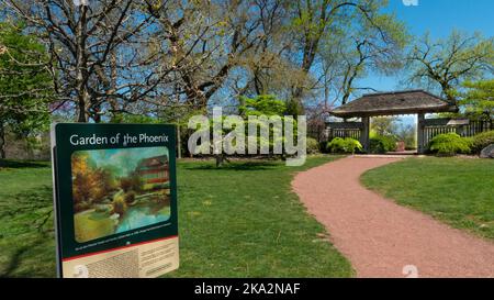 Eingang zum Jackson Park Japanese Garden in Osaka Stockfoto