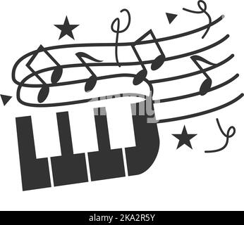 Musikfestival Event Logo Symbol Illustration Markenidentität Stock Vektor