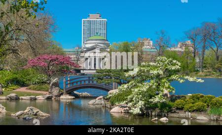 Eine wunderschöne Aufnahme im Jackson Park in Chicago Stockfoto