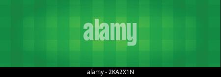 Realistisches grünes Fußballfeld mit karierten Markierungen - Vektorgrafik Stock Vektor