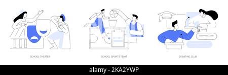 After-School-Aktivität abstrakte Konzept Vektor-Illustrationen. Stock Vektor