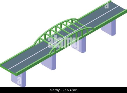 Isometrischer Vektor der Serbien-Brücke. Reisekarte. Stadtkultur Stock Vektor