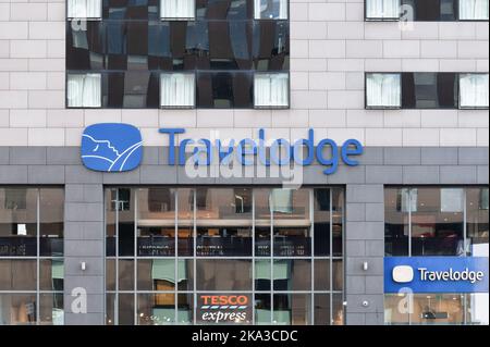 Liverpool, Großbritannien - 7. September 2022: Das Travelodge Hotel in Liverpool, England Stockfoto