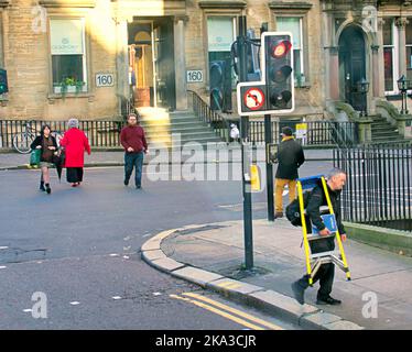 Fußgänger auf der Hope Street Glasgow, Schottland, Großbritannien Stockfoto