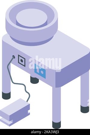 Keramik-Ausrüstung Symbol isometrischer Vektor. Hobbyklasse. WerkstattKeramik Stock Vektor