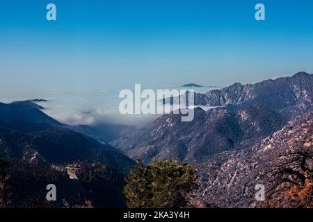 Wolkenmeer vom Mount Baden-Powell, Pacific Crest Trail, Kalifornien, USA Stockfoto