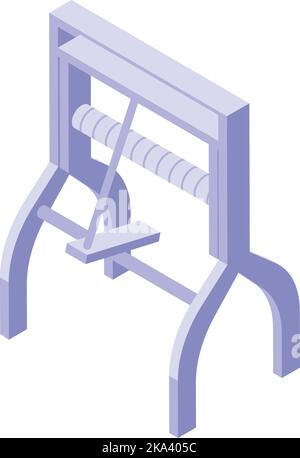 Isometrischer Vektor des Symbols für Bohrgeräte. Rig-Maschine. Bohrarbeiten Stock Vektor