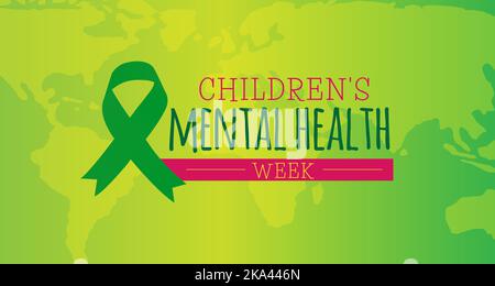 Nice Children's Mental Health Week Hintergrundthema Stock Vektor