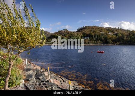 Gairloch Hafen an der Atlantikküste von Wester Ross in Schottland Stockfoto