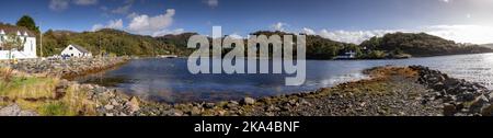 Gairloch Hafen an der Atlantikküste von Wester Ross in Schottland Stockfoto
