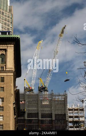 Baustelle an der 270 Park Avenue, Entire Block Supertall, NYC, USA 2022 Stockfoto