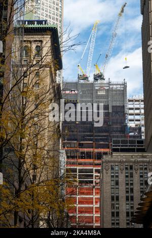 Baustelle an der 270 Park Avenue, Entire Block Supertall, NYC, USA 2022 Stockfoto