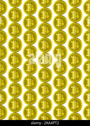 Bitcoin nahtlose Muster - Konzept der Krypto-Welt, Vektor Stock Vektor