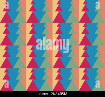 Nahtlose Weihnachtsbaum Muster, festliche Farben, Vektor Stock Vektor