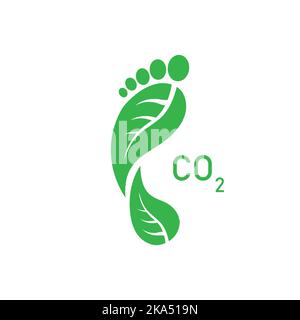 Design Des Konzepts „Co2-Bilanz“. Vektorgrafik. Stock Vektor