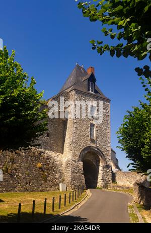 Blick auf das mittelalterliche Schloss Royal de Montargis Stockfoto