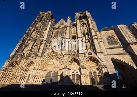 Kathedrale von Bourges, römisch-katholische Kirche in Bourges, Frankreich, dem Heiligen Stephan geweiht Stockfoto